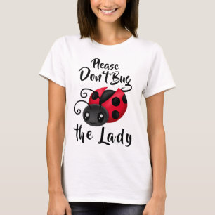T-shirts Não Inseto a Lady Kawaii Ladybug