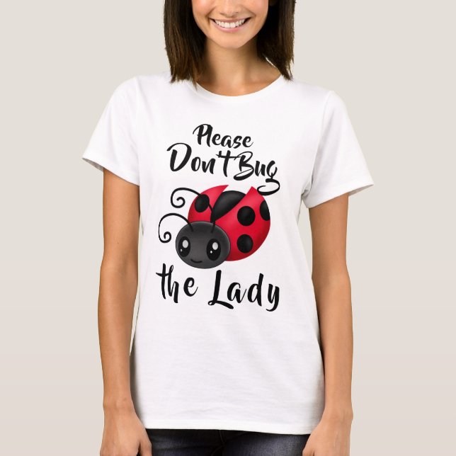T-shirts Não Inseto a Lady Kawaii Ladybug (Frente)
