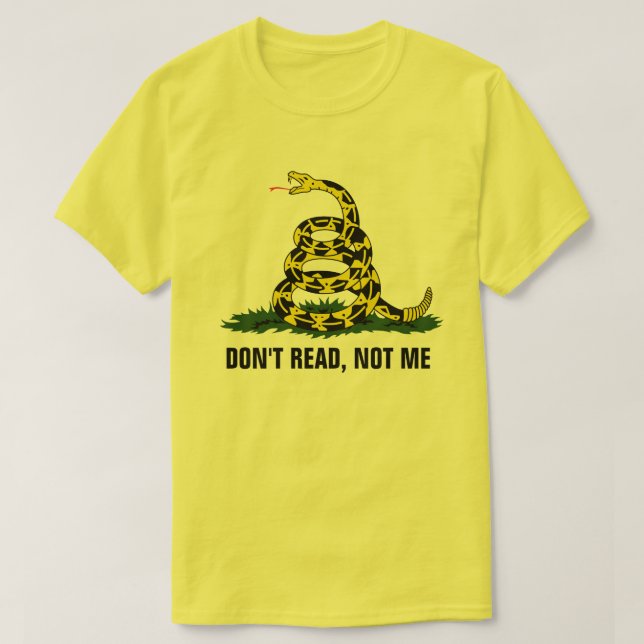T-shirts Não leia, não eu (Frente do Design)