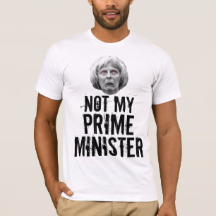 T-shirts Não meu primeiro ministro - Theresa pode