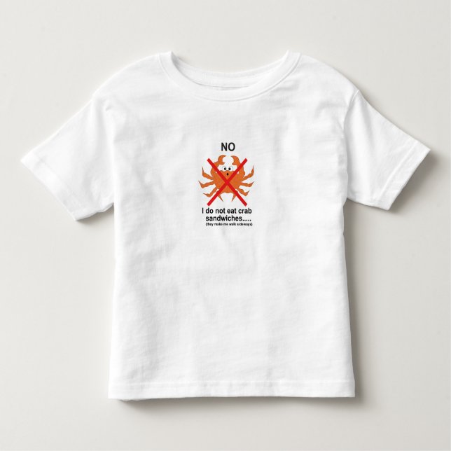 T-shirts Não para crab sanduíches (Frente)