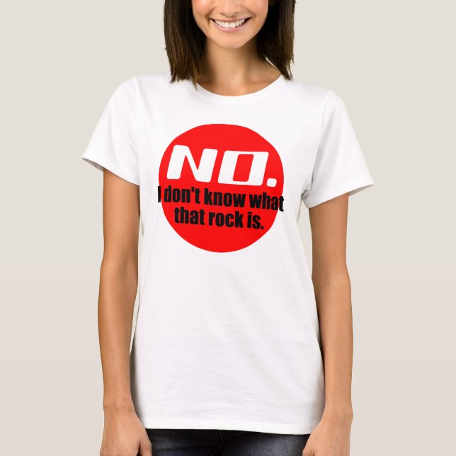 T-shirts Não Sei Que Rocha É (Vermelho) (Frente)