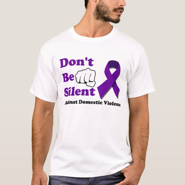 T-shirts Não seja consciência silenciosa da violência de (Frente)