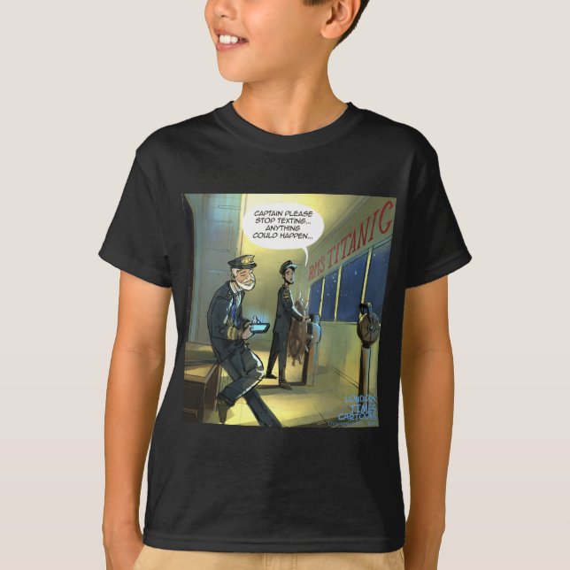 T-shirts Não Texto E Titanic Engraçado (Frente)