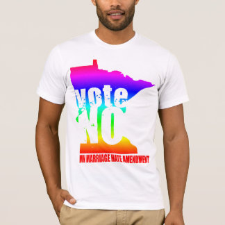 T-shirts não vote NENHUMA ALTERAÇÃO do ÓDIO do CASAMENTO do