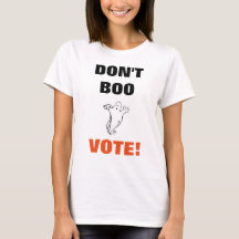 Não votem no Boo! - 1 Camisa-T feminina