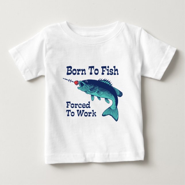 T-shirts Nascer A Peixe Forçado A Trabalhar (Frente)