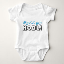 T-shirts Nascer ao Bodysuit do bebê de HODL Bitcoin