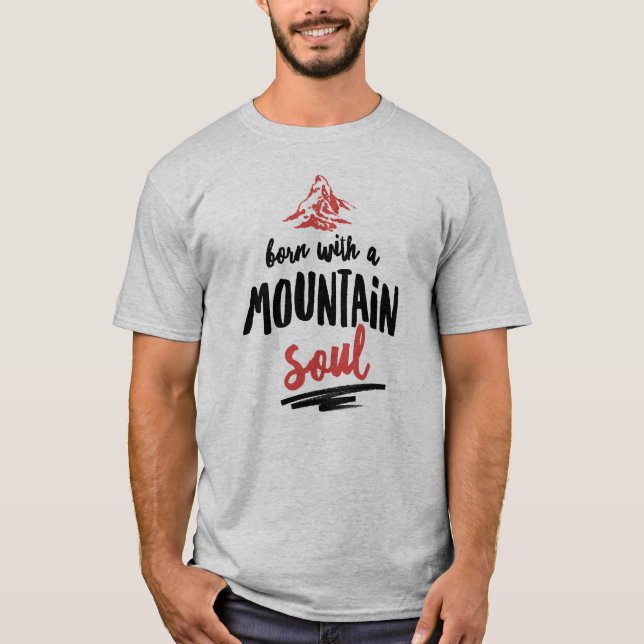 T-shirts Nascer com Alma de Montanha (Frente)