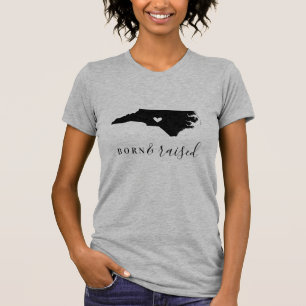 T-shirts Nascer da Carolina do Norte e Tee State Raised