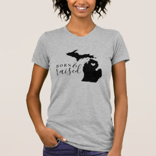 T-shirts Nascer de Michigan e Tee Raised State