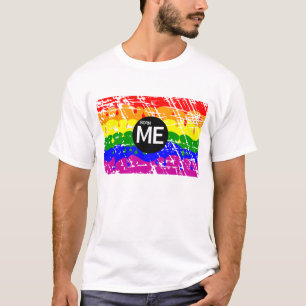 T-shirts Nascer de pintura com indicador de orgulho LGBT