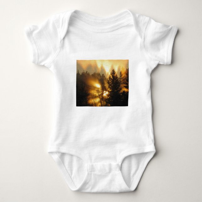 T-shirts Nascer do Sol na Floresta (Frente)