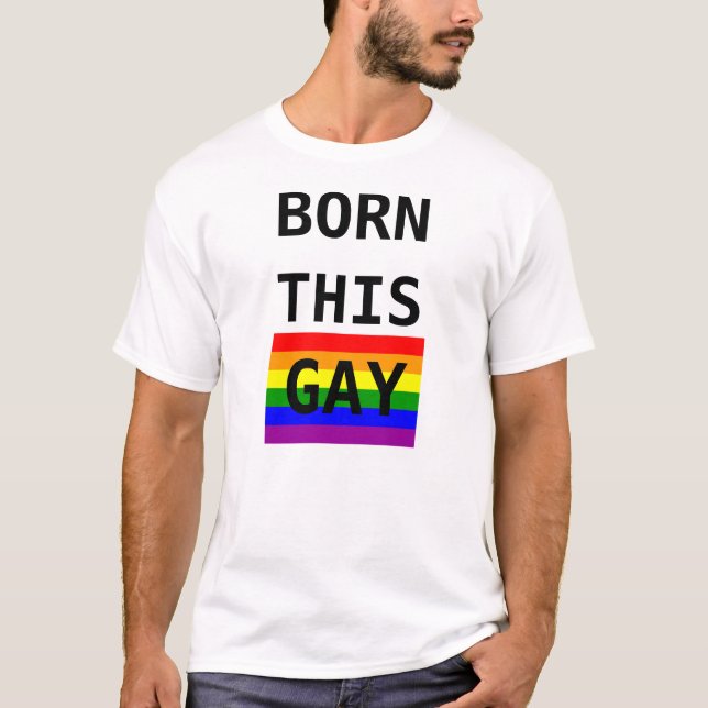 T-SHIRTS NASCER ESTE GAY (Frente)
