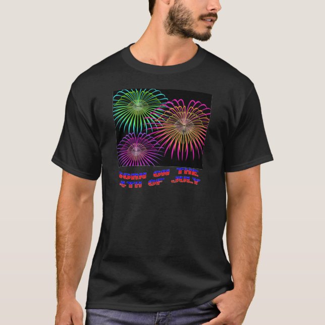 T-shirts Nascer no 4o julho (Frente)