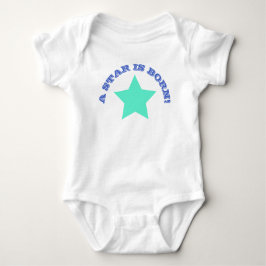 T-shirts NASCER STAR IS | Fato De Bebê Teal Star