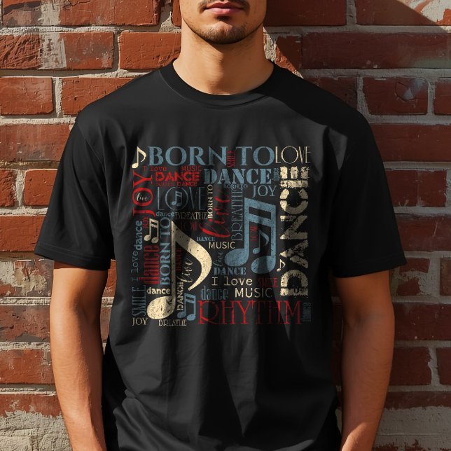 T-shirts Nascido para Dançar Blue ID277 (Criador carregado)