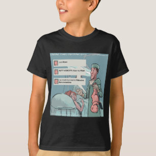 T-shirts Nascido Para Tweets Engraçados Cartoon