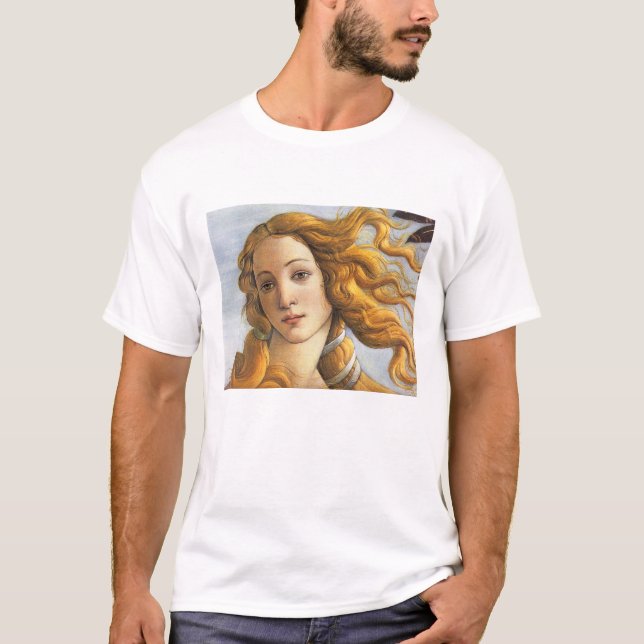 T-shirts Nascimento do detalhe de Venus, Botticelli (Frente)