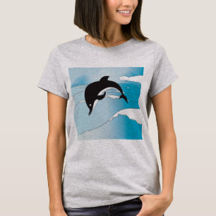 T-shirts Natação com golfinhos