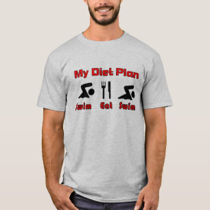 T-shirts Natação De Comida De Natação - Engraçado Nada