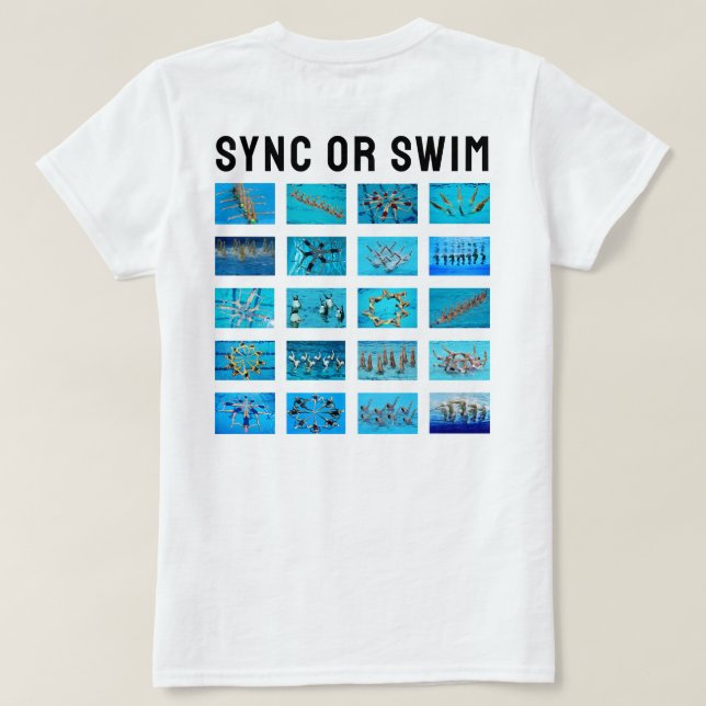 T-shirts Natação Divertida (Verso do Design)