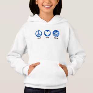 T-shirts Natação do amor da paz