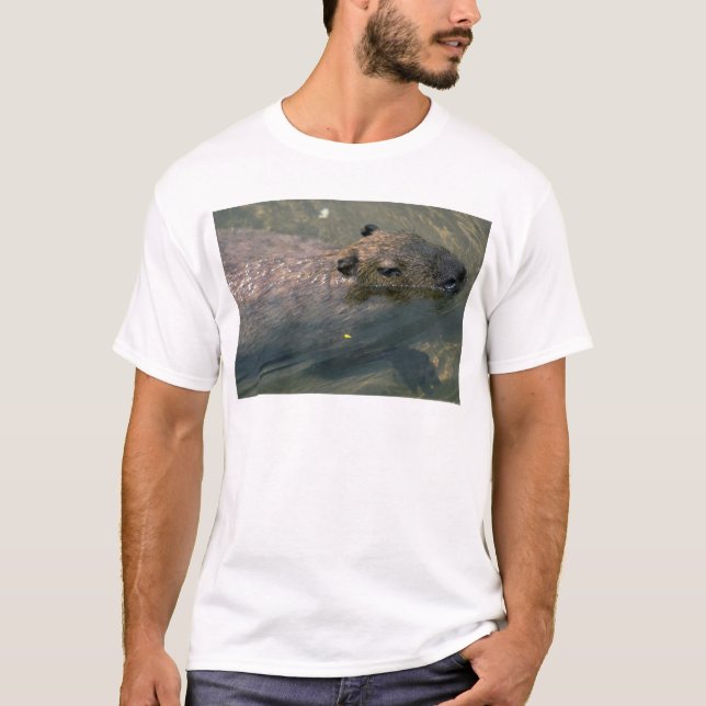 T-shirts Natação do Capybara (Frente)