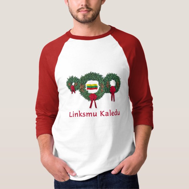 T-shirts Natal 2 de Lithuania (Frente)