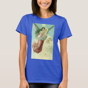T-shirts Natal Antigo, Anjo Vitoriano com Menino Jesus