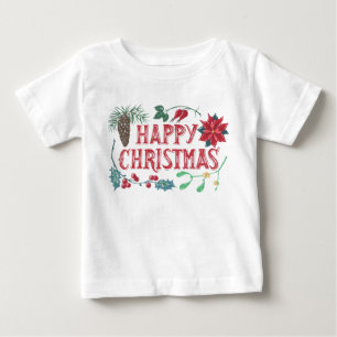 T-shirts Natal Botânico tradicional (branco)