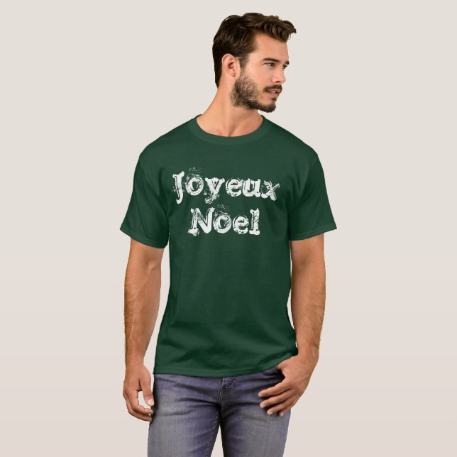 T-shirts Natal de Joyeux Noel em francês (Frente Completa)