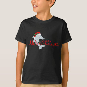 T-shirts Natal do Hawaiian do golfinho do papai noel