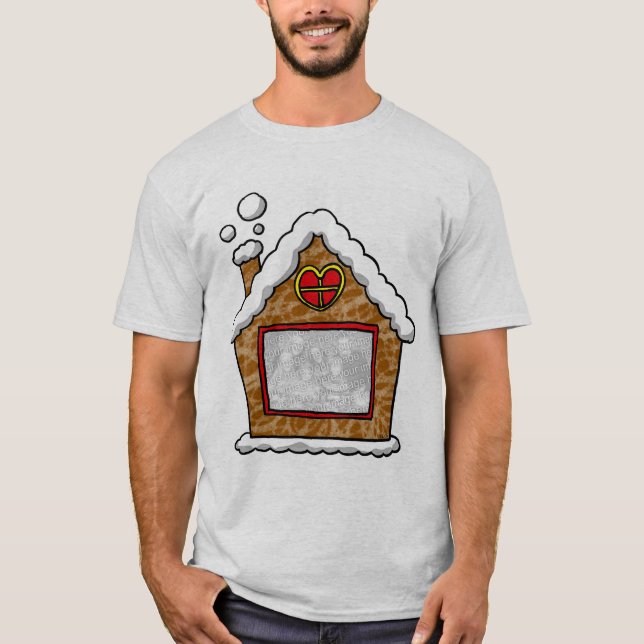 T-shirts Natal personalizado da casa do biscoito (Frente)