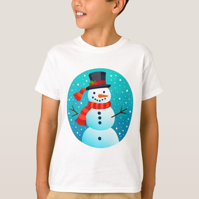 T-Shirts Natal Snowman (Frente)