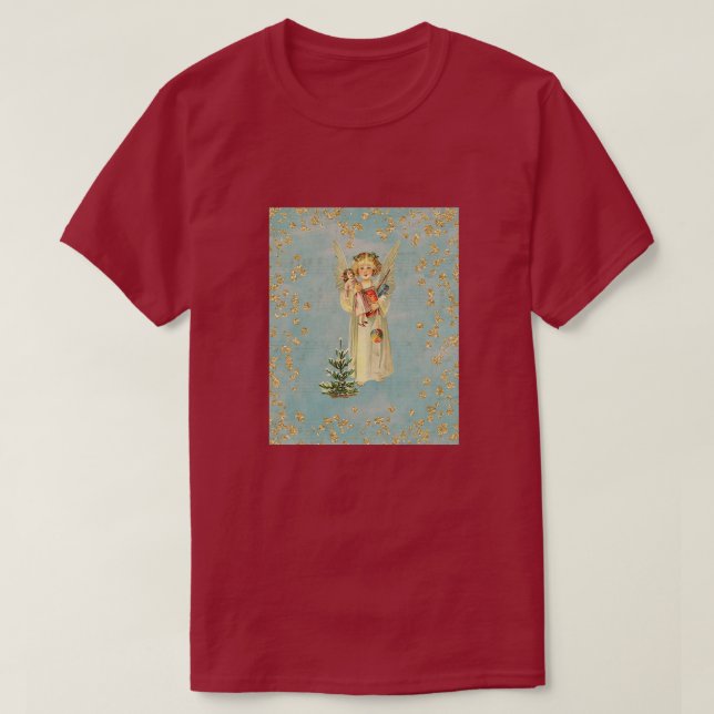 T-shirts Natal vintage Angel (Frente do Design)
