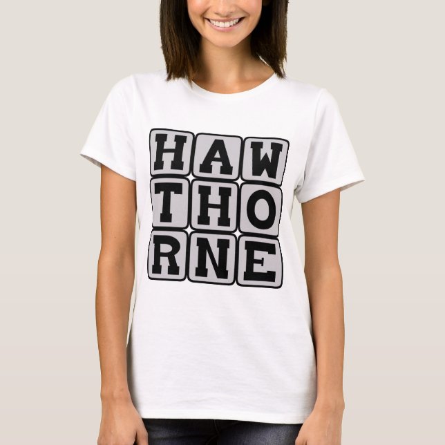 T-shirts Nathaniel Hawthorne, romancista americano (Frente)