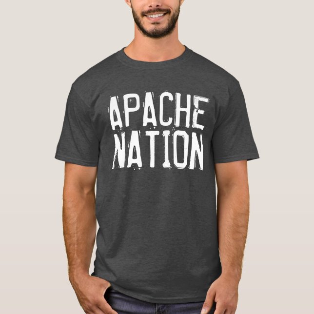 T-SHIRTS NATIVOS AMERICANOS, NAÇÃO DE APACHE (Frente)