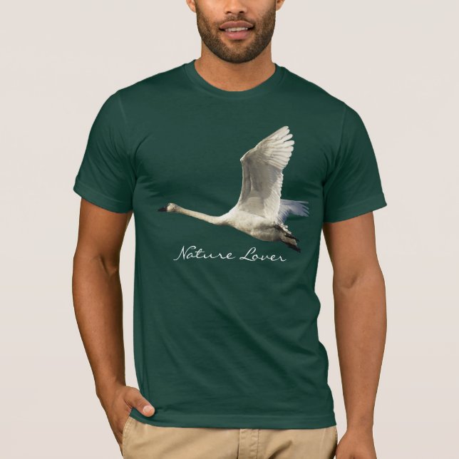 T-shirts NATURE LOVER Trumpeter Swan T Shirt (Frente)
