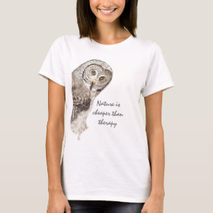 T-shirts "Natureza mais barata do que terapia" Humor Waterc