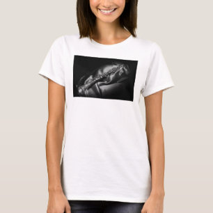 T-shirts Natureza-morta de clarinete antigo, P&B
