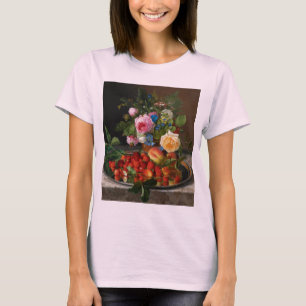 T-shirts Natureza Morta Rosas e Morangos por Otto Ottesen