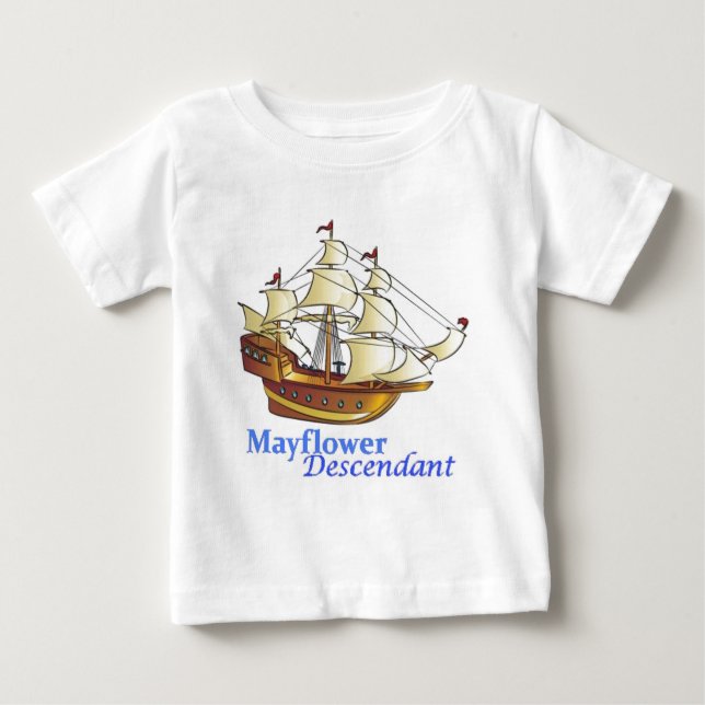 T-shirts Navio de navigação do descendente de Mayflower (Frente)