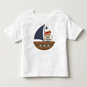 T-shirts Navio de Pirata de Urso Cuja Porta Pirata