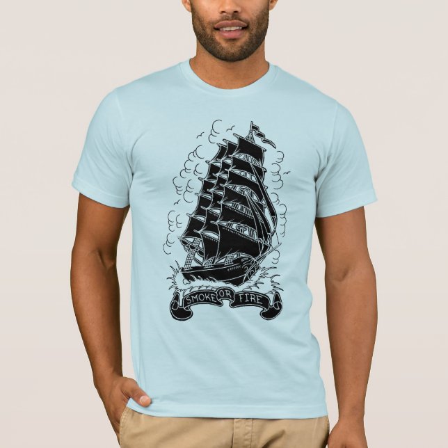 T-shirts navio dos homens (Frente)