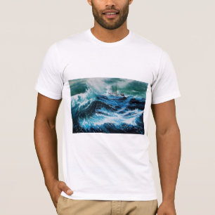 T-shirts Navio no mar em tempestade