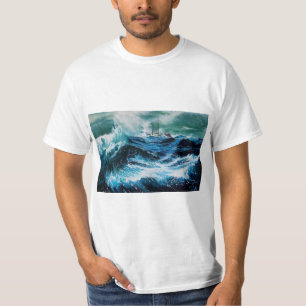T-shirts Navio no mar na tempestade
