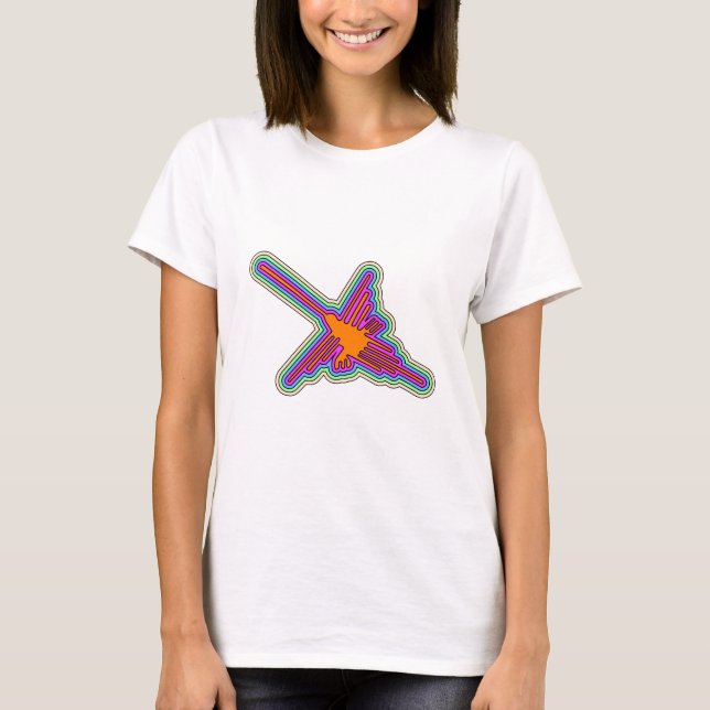 T-shirts Nazca Hummingbird Peru Drawing (Frente)