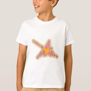 T-shirts Nazca Lines Hummingbird com efeito de papel rugoso