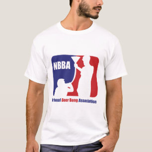 T-shirts NBBA, cerveja de Nationatl Bong a associação